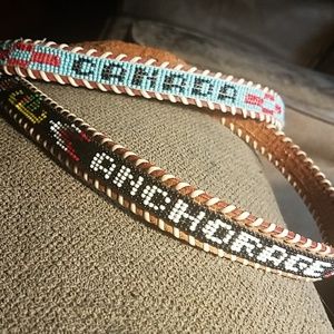 Beaded leather belt Canada Anchorage AK XS/Child's